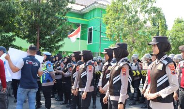 Siap Kawal Pemilu 2024, Polres Wonogiri Gelar Sispamkota