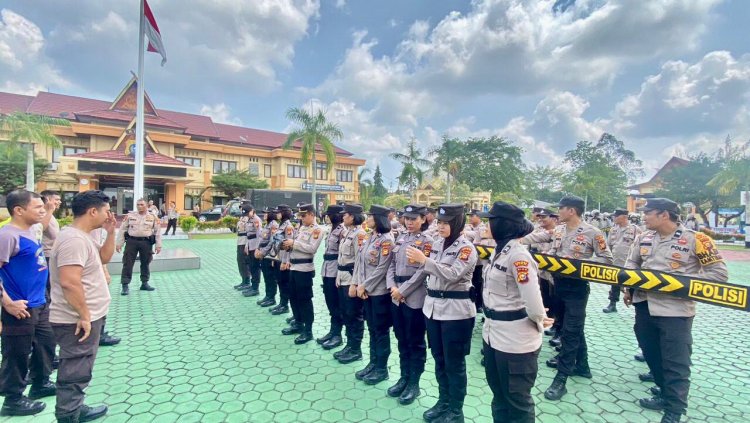 Tingkatkan Kemampuan Personil,Satsamapta Polres Siak Gelar Latihan Gabungan
