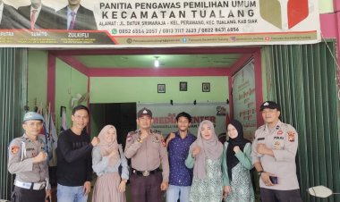 Dalam rangka Ops Mantap Brata Lancang Kuning 2023-2024 Personil Polsek Tualang Lakukan Patroli