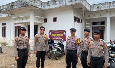 Polres Rohil Melakukan Patroli untuk Memastikan Keamanan Pleno Rekapitulasi Suara Pemilu