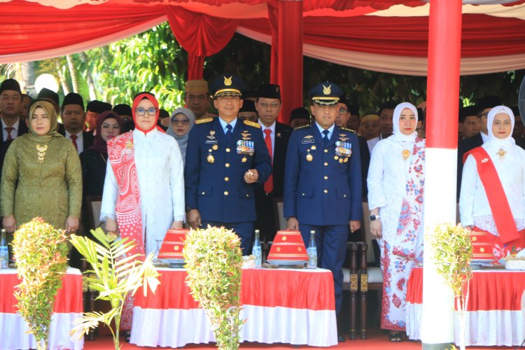 Danlanud Sultan Hasanuddin Hadiri Upacara HUT ke-79 RI di Rumah Jabatan Gubernur Sulsel