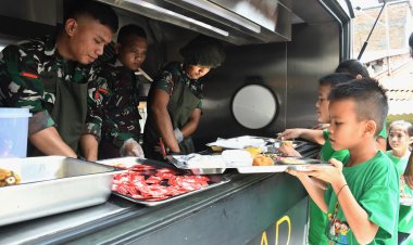 Kodam I/BB Salurkan Makanan Bergizi untuk Anak Panti Asuhan di Medan Denai  