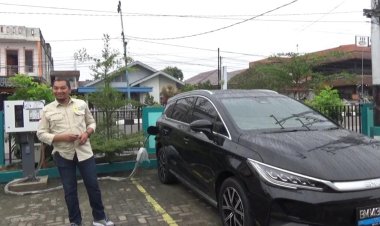 Hadirkan SPKLU, PLN ULP Bengkalis Dukung Kendaraan Listrik Ramah Lingkungan