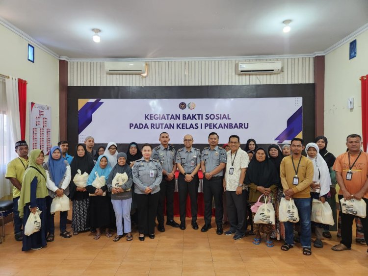 Gelar Bakti Sosial Dan Penanaman Pohon, Rutan Pekanbaru Meriahkan HBP ke 61 Tahun 2025