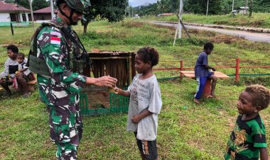 TNI Cegah Stunting Anak di Kampung Ururu Papua Barat