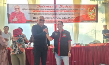 Robi Barus Gelar Sosper Trantibum, Roy Nasution Hadir