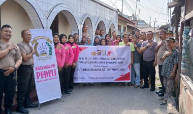 Bersihkan Rumah Ibadah dan Salurkan Sembako Bagi Warga Kurang Mampu, Polsek Senapelan Tunjukkan Bakti Pada Masyarakat