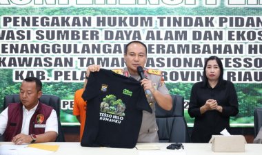 Polda Riau Tangkap Dua Cukong Perambah TNTN Seluas 401 Hektare