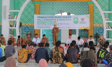 Baznas Siak Salurkan Zakat ke 356 Mustahik Bungaraya