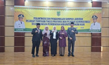 Ketua DPRD Hadiri Pelantikan Pejabat Baru Pemkab Rohil