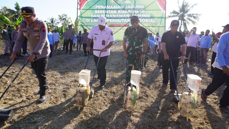 TNI-Polri dan Pemkab Boyolali Tanam Jagung Serentak Dukung Swasembada