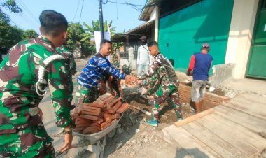 Satgas TMMD Surakarta Genjot Perbaikan Saluran Air 586 Meter