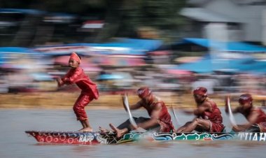 Festival Pacu Jalur Kuansing 2025, Sungai Kuantan Kembali Jernih Usai Operasi PETI