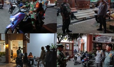 Patroli Malam Koramil 03/Serengan Bersama Linmas Jaga Kamtibmas Surakarta