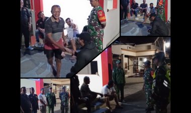 Koramil 04/Teras Boyolali Patroli Malam Bersama Linmas & Ormas