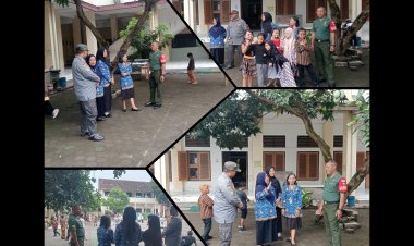 Babinsa Joyotakan Jalin Komsos dengan Guru SD Mijipinilihan