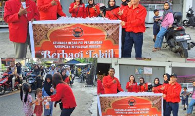 PDI Perjuangan Meranti Perkuat Kepedulian Sosial Lewat Berbagi Takjil