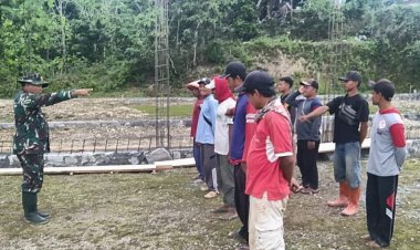 Babinsa Dampingi Pembangunan Gedung KDKMP Desa Nguneng Gunungkidul