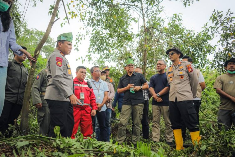 Kapolda Riau Tinjau Karhutla Dumai, Sisa 8 Titik Api