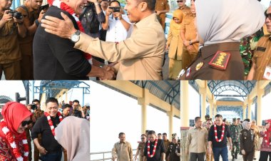 Bupati Bengkalis Sambut Kajati Riau di Pelabuhan BSL, Perkuat Sinergi Hukum