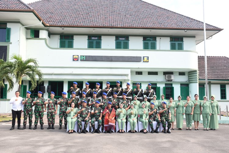 Danpomdam I/BB Sambut Kunjungan Kerja Wadan Puspomad di Medan 