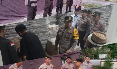 Pastikan Kondisi Logistik Pemilu, Kapolres Siak AKBP Asep Sujarwadi Cek Gudang KPUD Siak