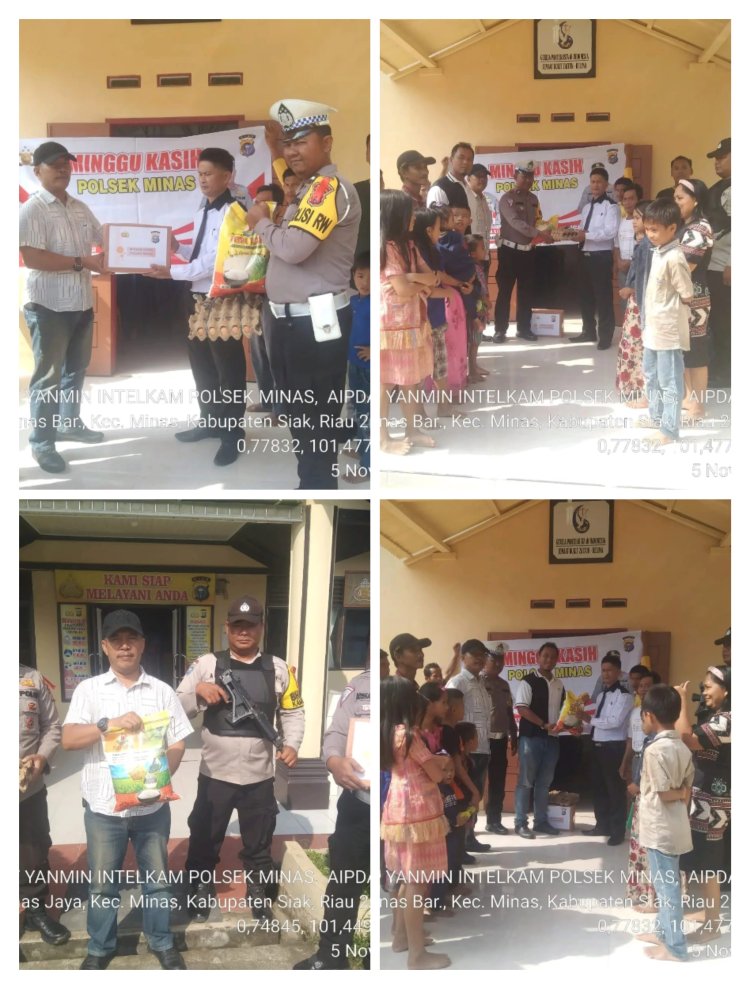 Polsek Minas Sambangi Jemaat Gereja GPDI Bukit Zaitun - Delima Dalam Giat Minggu Kasih