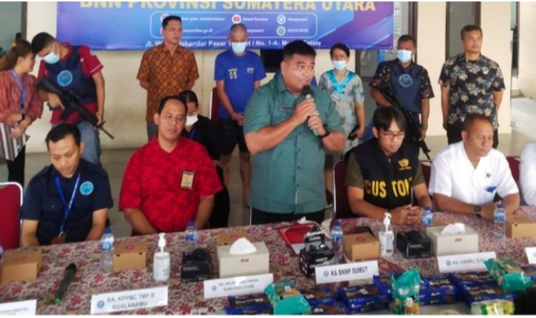 Selundupkan Sabu 3 kg di Paket Biskuit Pasutri di Deli Serdang Ditangkap