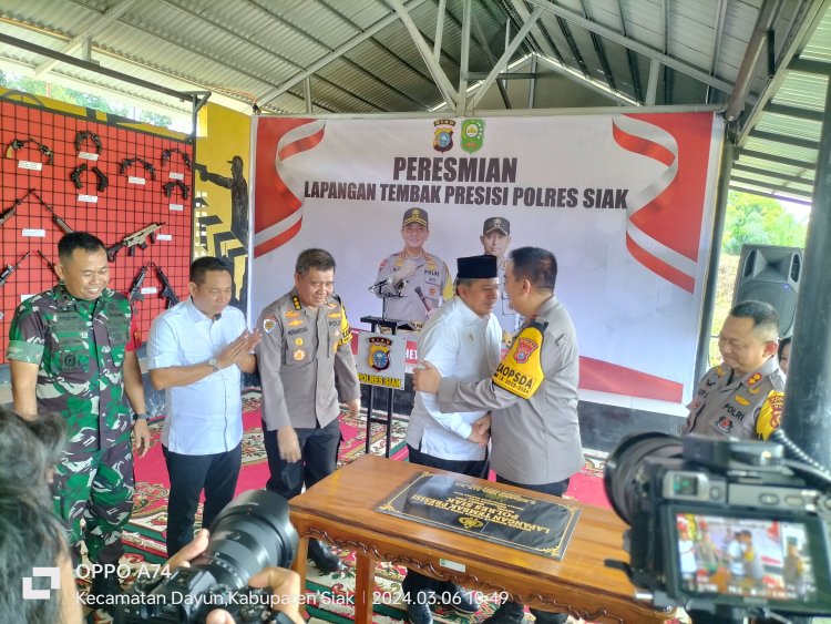Kapolda Riau Meresmikan Lapangan Tembak Terbaik Se-Riau dan SPKT Saat Kunjungan Kerja ke Polres Siak