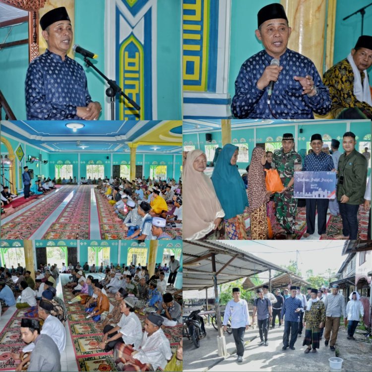 PJ Bupati Inhil, Herman, Memulai Safari Ramadhan di Kecamatan Concong dengan Dialog dan Penyerahan Bantuan