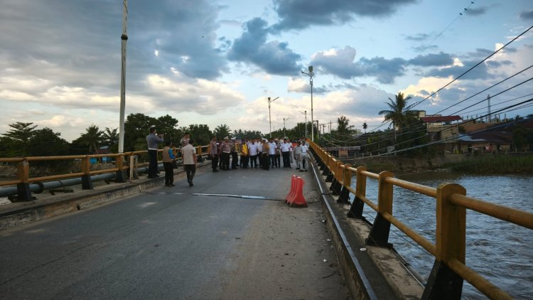 Tinjau Jembatan Ujung Batu, Polda Riau Pastikan Jalur Mudik Aman Dilalui