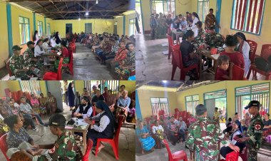 Satgas Pamtas RI-RDTL Pos Naekake Gelar Pengobatan Gratis untuk Lansia di Desa Naekake B, Kabupaten TTU