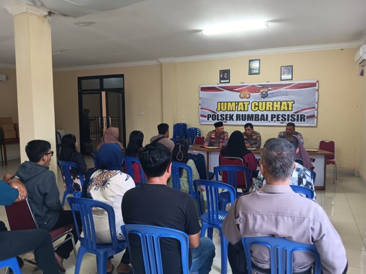 Gelar Jumat Curhat, Polsek Rumbai Pesisir Jadikan Ajang Tampung Aspirasi Masyarakat