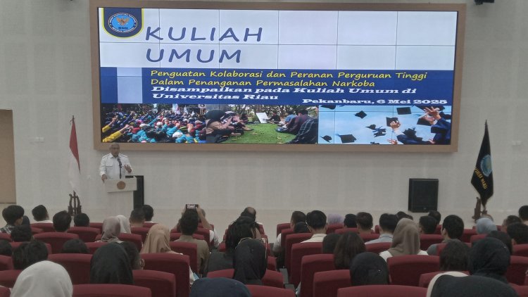 Beri Kuliah Umum P4GN ke Mahasiswa UNRI, Kepala BNN RI Cegah Peredaran Dan Penyalahgunaan Narkoba