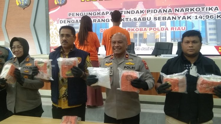 Gagalkan Peredaran 15 Kg Sabu, Polda Riau Bekuk Dua Orang Kurir Narkoba