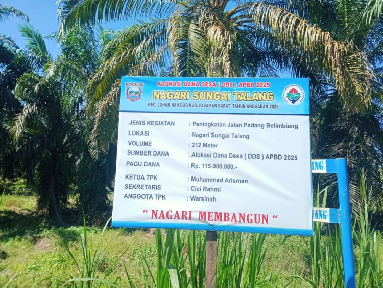 Proyek Jalan Padang Belimbing Mangkrak, Warga Sungai Talang Kecewa