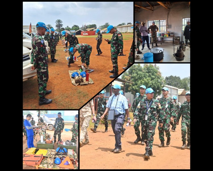 Satgas Kizi TNI Konga XX-V Monusco Lulus Pemeriksaan COE PBB