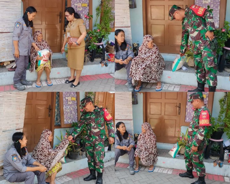 Babinsa Kratonan Dampingi Penyaluran Beras untuk ODGJ di Surakarta
