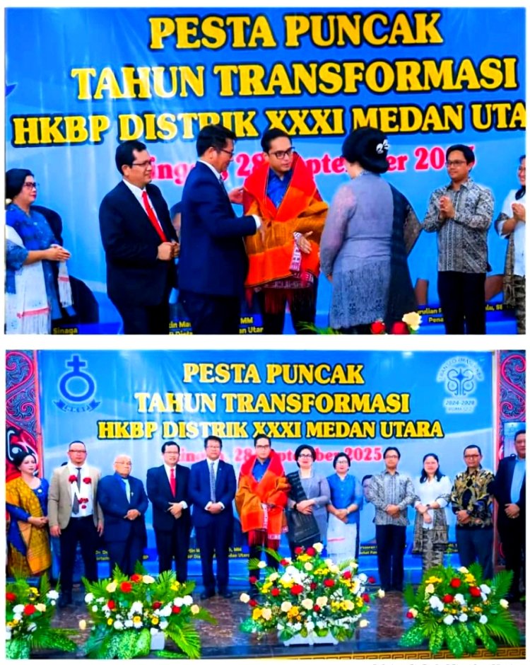 Wali Kota Medan Hadiri Puncak Tahun Transformasi HKBP Distrik 31 Medan Utara