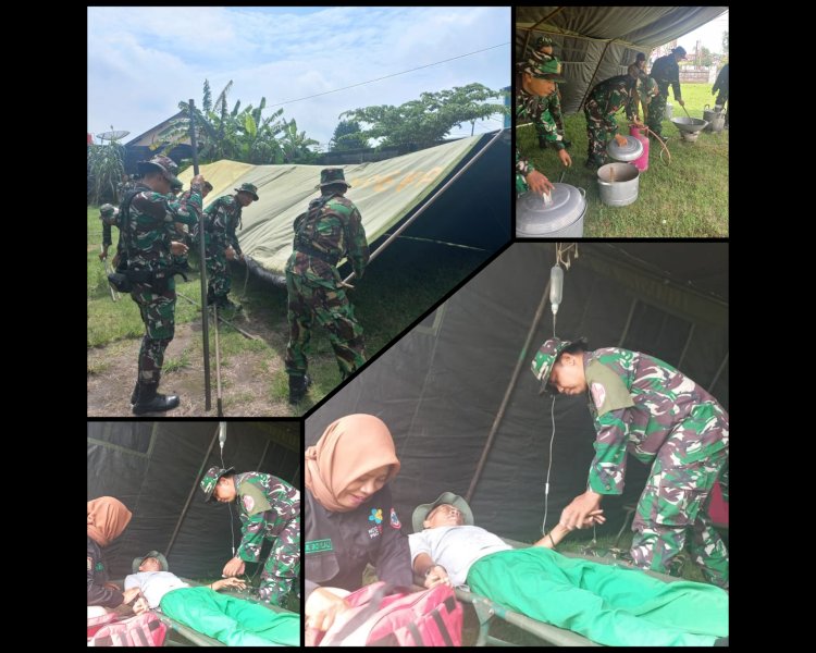 Kodim Boyolali Gelar Latihan Tanggap Bencana di Wonosegoro