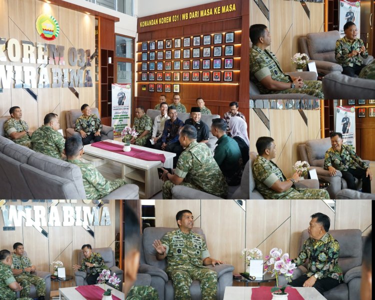 Sinergi Pemkab Meranti dan TNI, Bupati Asmar Bahas FTZ dan Pertahanan dengan Danrem 031/WB