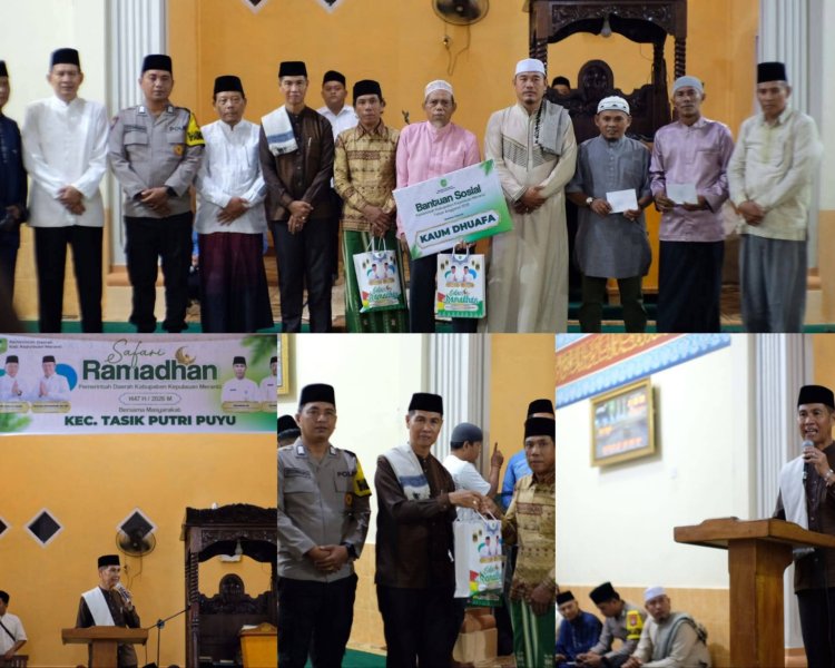 Pemkab Kepulauan Meranti Gelar Safari Ramadan 1447 H di Tasik Putri Puyu, Salurkan Bantuan Dhuafa