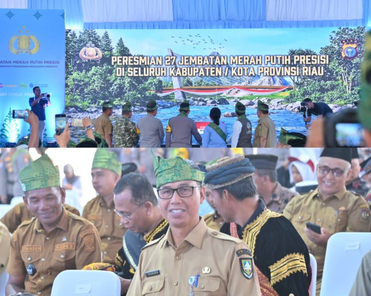 Kapolri Resmikan 27 Jembatan di Riau, Bengkalis Turut Ambil Peran