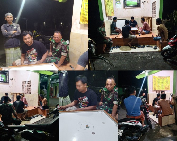 Babinsa Nogosari Aktifkan Satkamling, Wujudkan Lingkungan Aman di Boyolali