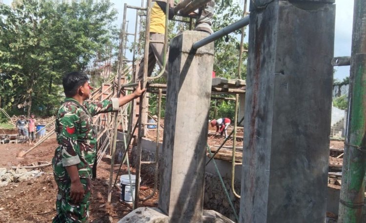 Babinsa Wonogiri Dampingi Pembangunan Koperasi Desa Merah Putih di Wonoboyo
