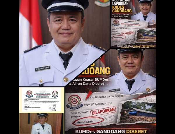 KCBI Laporkan Kades Gandoang ke Kejari, Dugaan Penyalahgunaan BUMDes