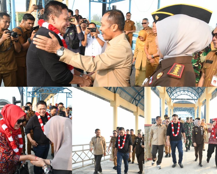 Bupati Bengkalis Sambut Kajati Riau di Pelabuhan BSL, Perkuat Sinergi Hukum