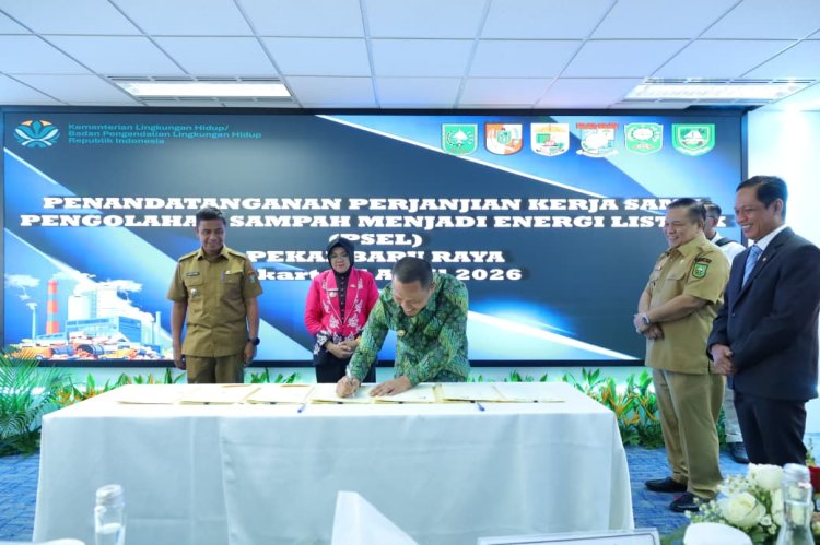 Wako Pekanbaru Teken PKS PSEL, Sampah Diolah Jadi Energi Tanpa Bebani APBD