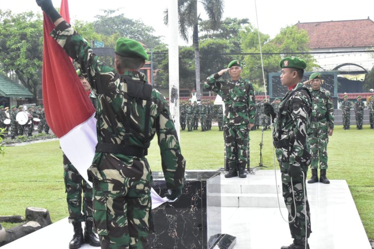 Kasdim Sragen Pimpin Upacara Bendera, Perkuat Nasionalisme dan Disiplin