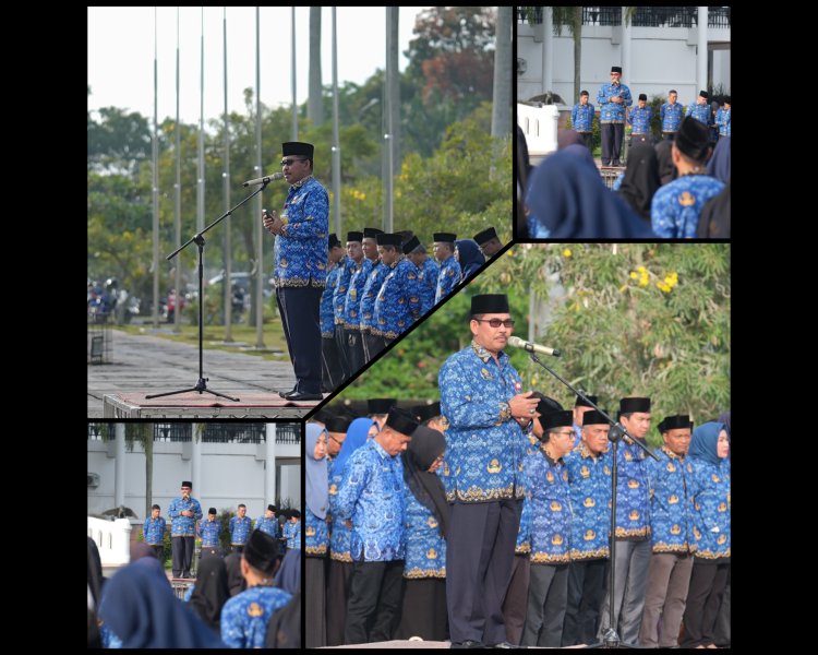 Pimpin Apel Hari Kesadaran Nasional, Sekda Siak Soroti Disiplin ASN